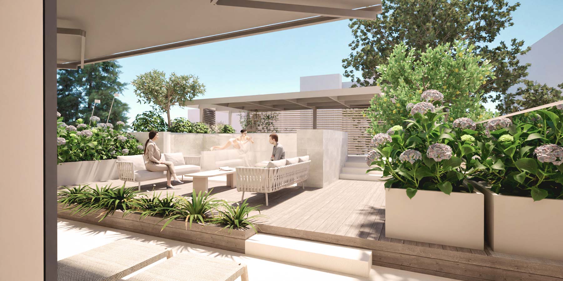 Architecte Paysagiste rooftop jardin intérieur