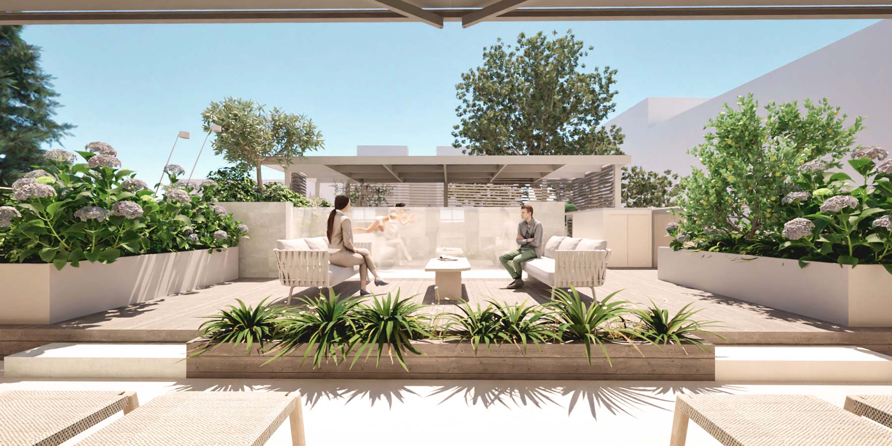 Architecte Paysagiste rooftop jardin intérieur